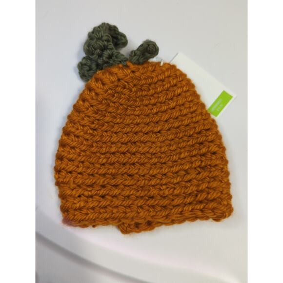 NEW handmade crocheted newborn baby hat yarn pumpkin - Picture 2 of 4